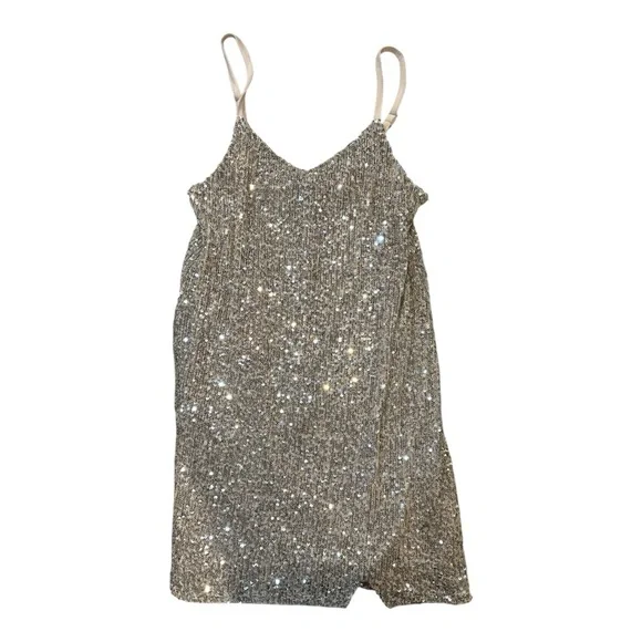 Art Class Silver Sequin Mini Dress - Picture 1 of 1